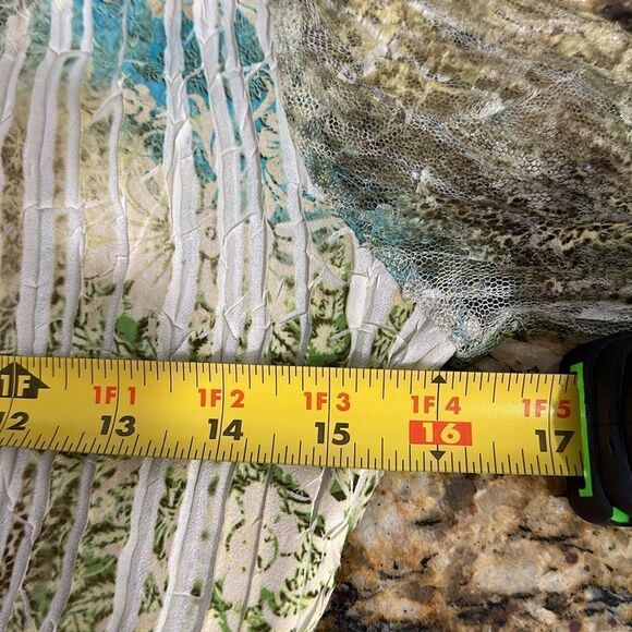 Komarov 3/4 Sleeve Crinkle Tie Up Back Tunic Mini Dress Size S - Picture 5 of 6